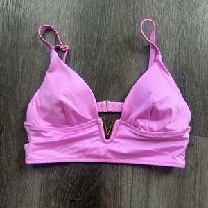 Lavender purple pink Victoria's Secret shimmer bikini top M